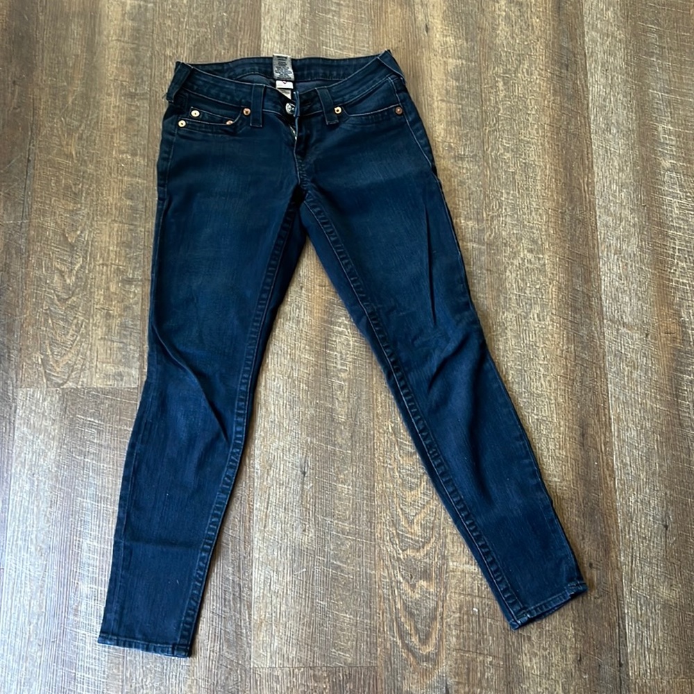 True Religion Jeans, dark straight leg size 27